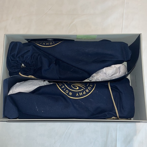 $250 Johnston & Murphy Size 9 Suede Natural Latex Sole Penny Loafer Shoes NWB - Picture 3 of 9